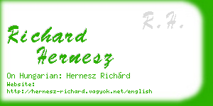 richard hernesz business card